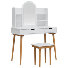 vidaXL Dressing Table Set FAUSKE 5 pcs White 100 x 50 x 143 cm 2