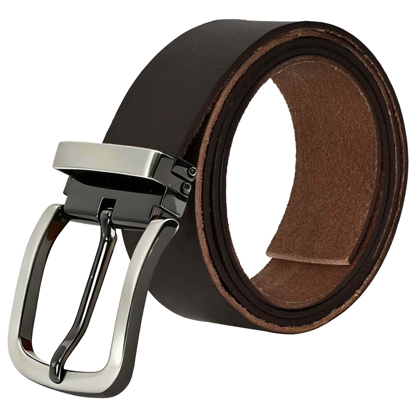 vidaXL Leather Strap 1 Dark Brown 1000 x 2.5 cm Leather 6