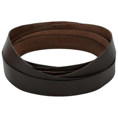 vidaXL Leather Strap 1 Dark Brown 1000 x 4 cm Leather 1