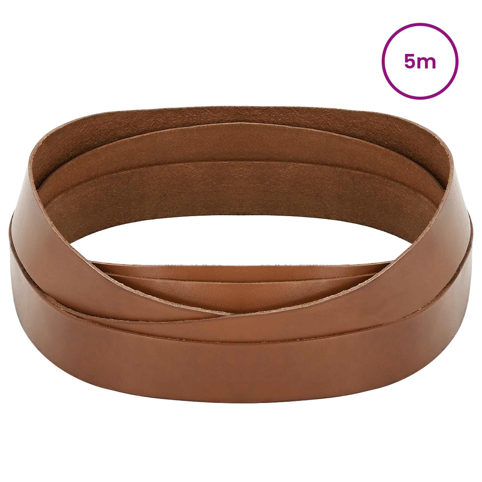 vidaXL Leather Strap 1 Brown 500 x 4 cm Leather 2