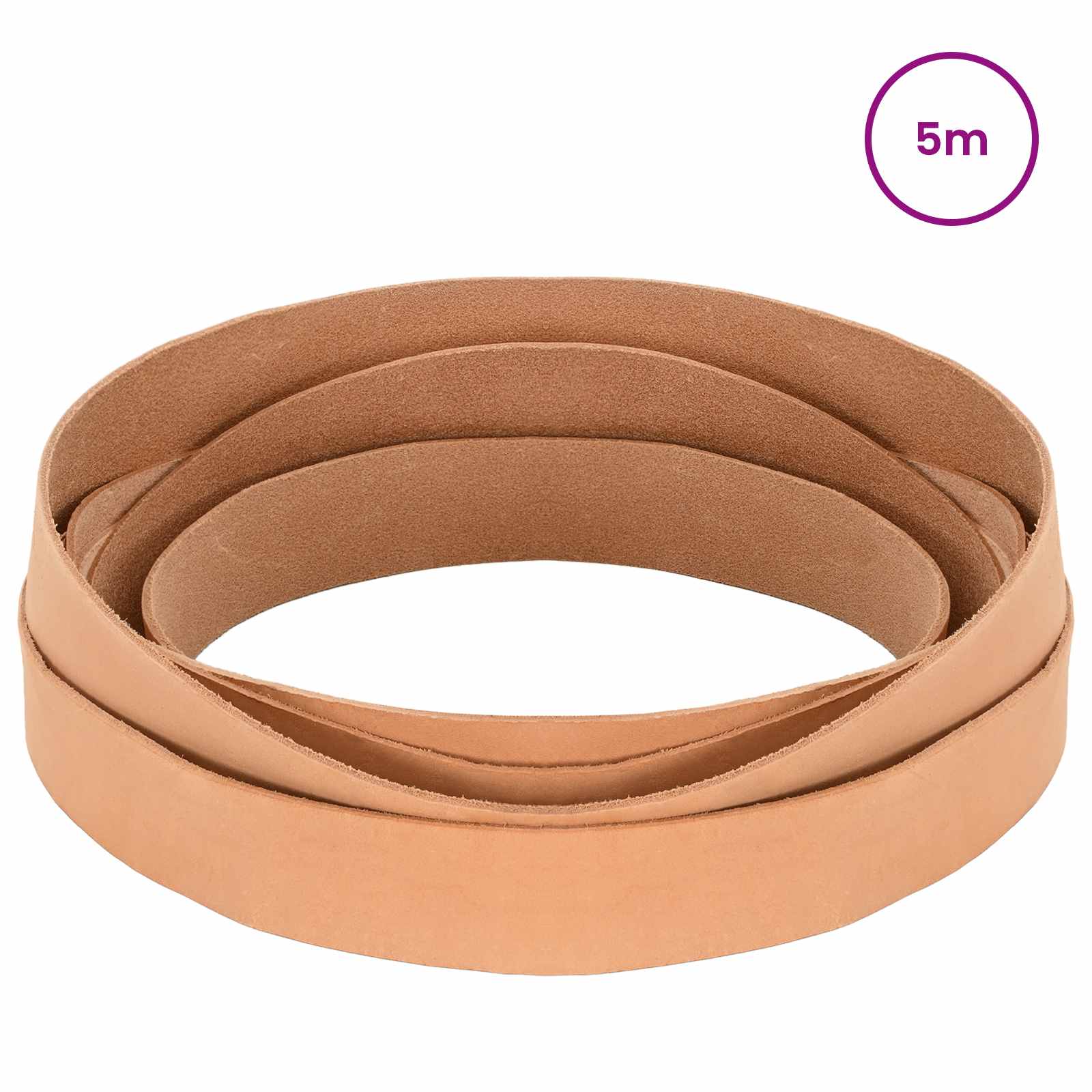 vidaXL Leather Strap 1 Light Brown 500 x 4 cm Leather 2