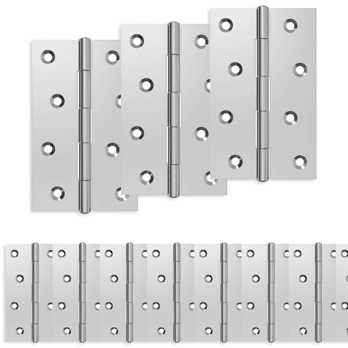 Hinge 44 x 31 x 5 mm Silver Steel 89 mm 54 mm 48