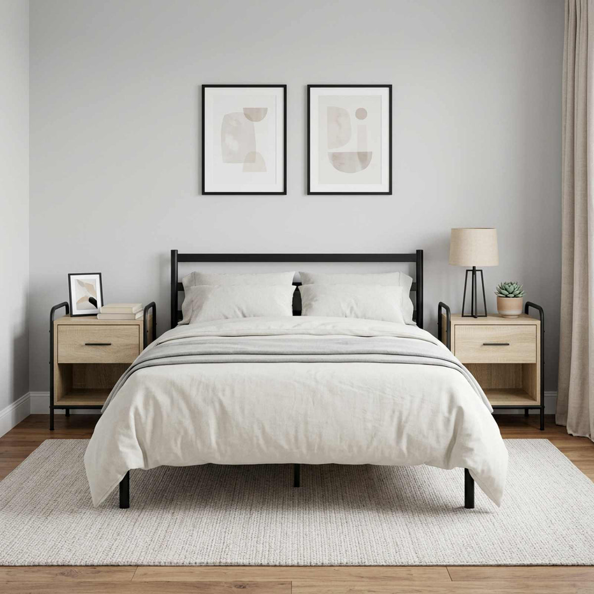 vidaXL Bedside Cabinet 40 x 30 x 50 cm Engineered Wood
