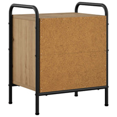 Bedside Cabinet Artisan Oak Engineered Wood, image 6