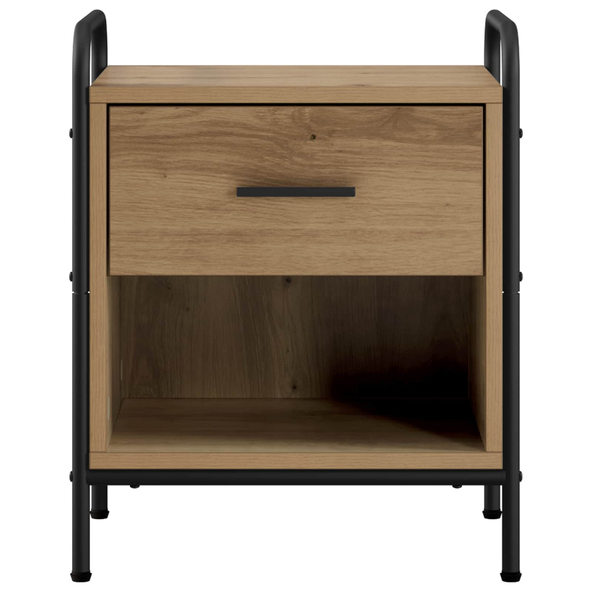 Bedside Cabinet Artisan Oak Engineered Wood, image 4