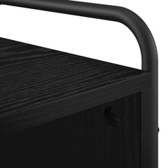 vidaXL Bedside Cabinet Black Oak 40 x 30 x 60 cm Engineered Wood 6