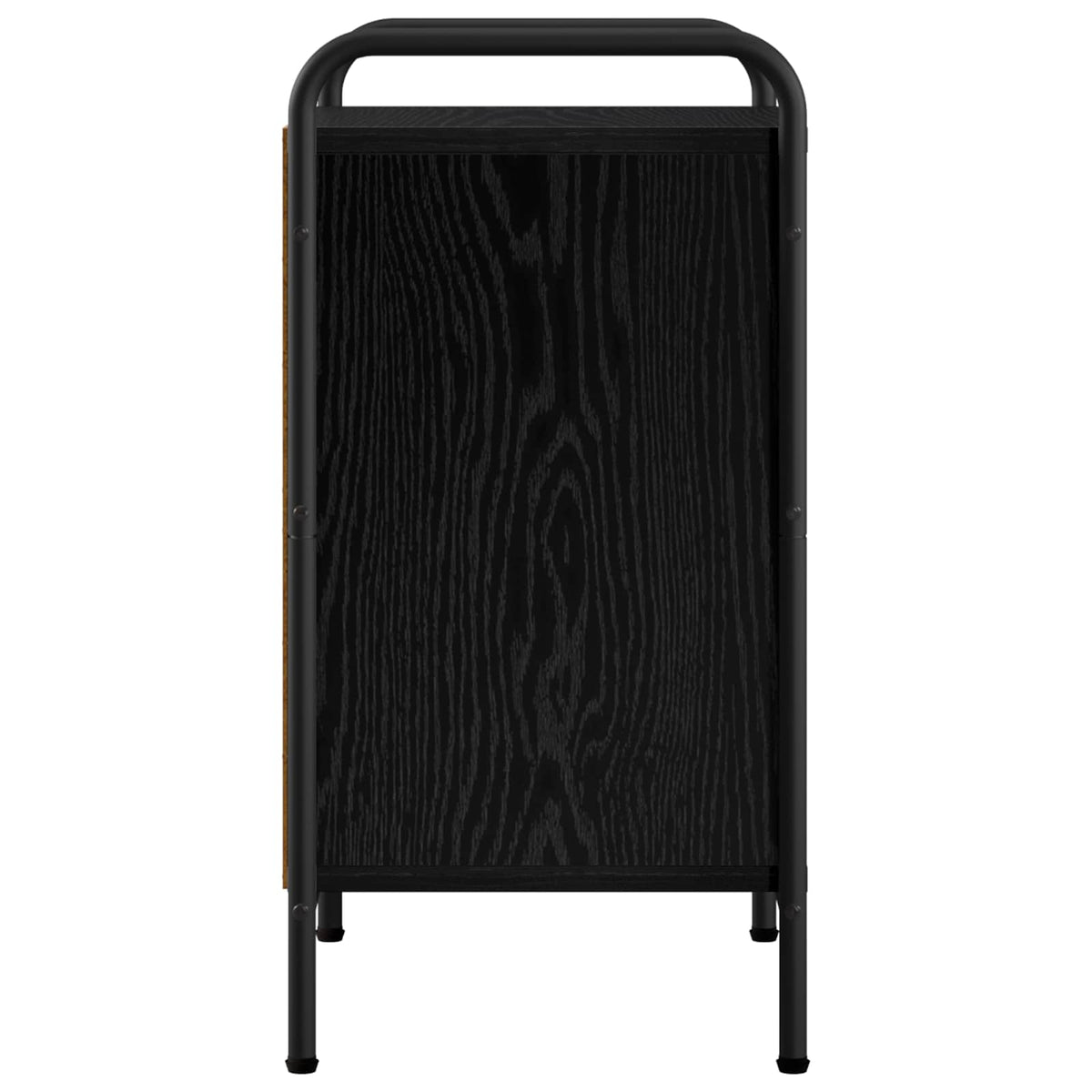 vidaXL Bedside Cabinet Black Oak 40 x 30 x 60 cm Engineered Wood 4