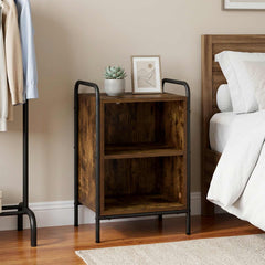 vidaXL Bedside Cabinet Smoked Oak 40 x 30 x 60 cm Engineered Wood 1