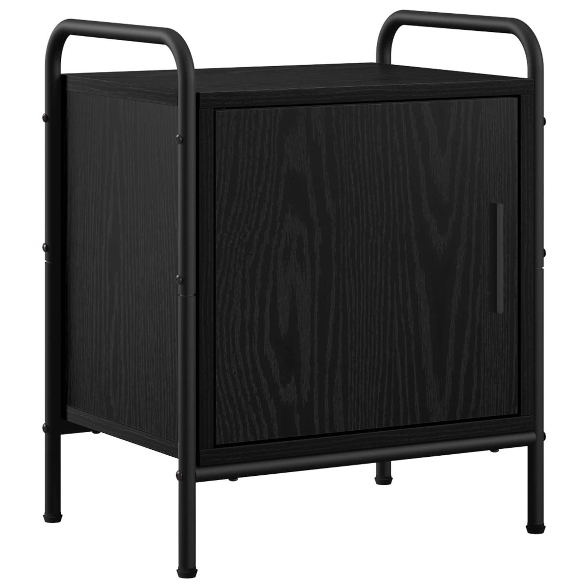 vidaXL Bedside Cabinet Black Oak 40 x 30 x 50 cm Engineered Wood 2
