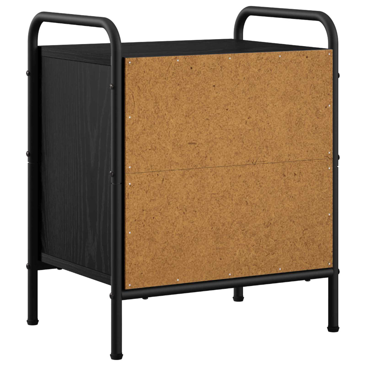 vidaXL Bedside Cabinet Black Oak 40 x 30 x 50 cm Engineered Wood 6