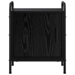 vidaXL Bedside Cabinet Black Oak 40 x 30 x 50 cm Engineered Wood 4