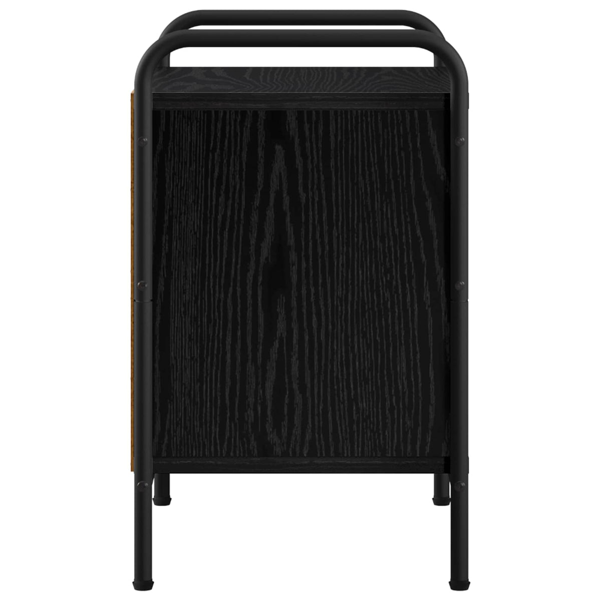 vidaXL Bedside Cabinet Black Oak 40 x 30 x 50 cm Engineered Wood 5