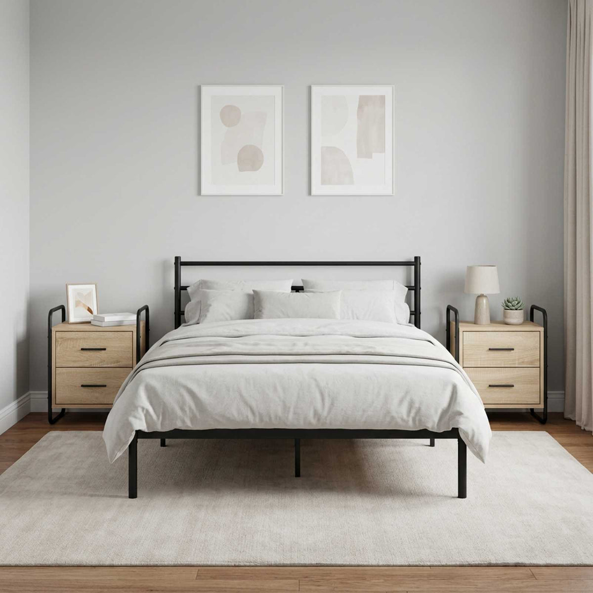 Hanging Bedside Cabinet 40 x 30 x 50 cm Sonoma oak 2