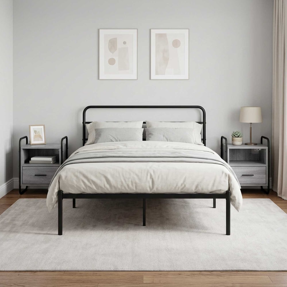 Hanging Bedside Cabinet 40 x 30 x 50 cm Grey sonoma 2