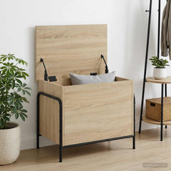 Storage Box Engineered Wood 60 x 40 x 49.5 cm Sonoma oak
