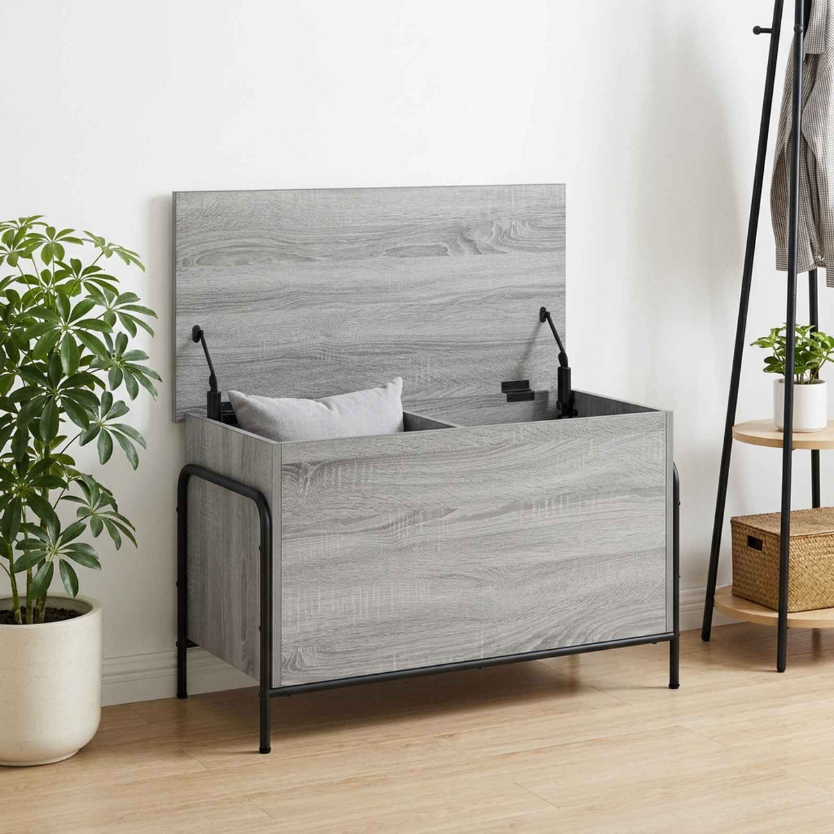 Storage Box Engineered Wood 80 x 40 x 49.5 cm Grey sonoma