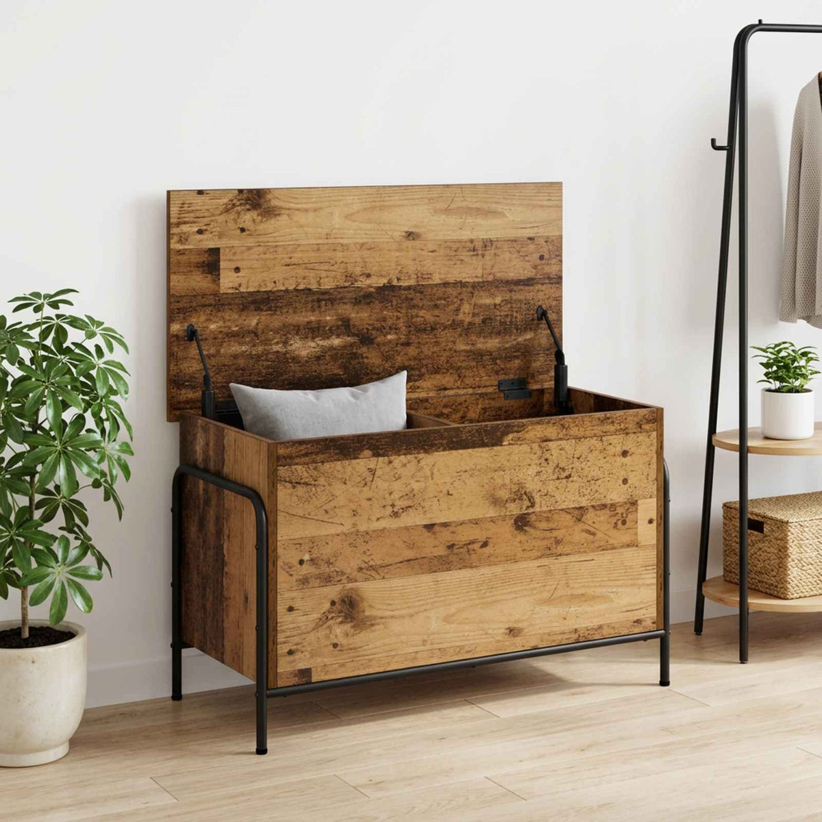 Storage Box Engineered Wood 80 x 40 x 49.5 cm Old wood