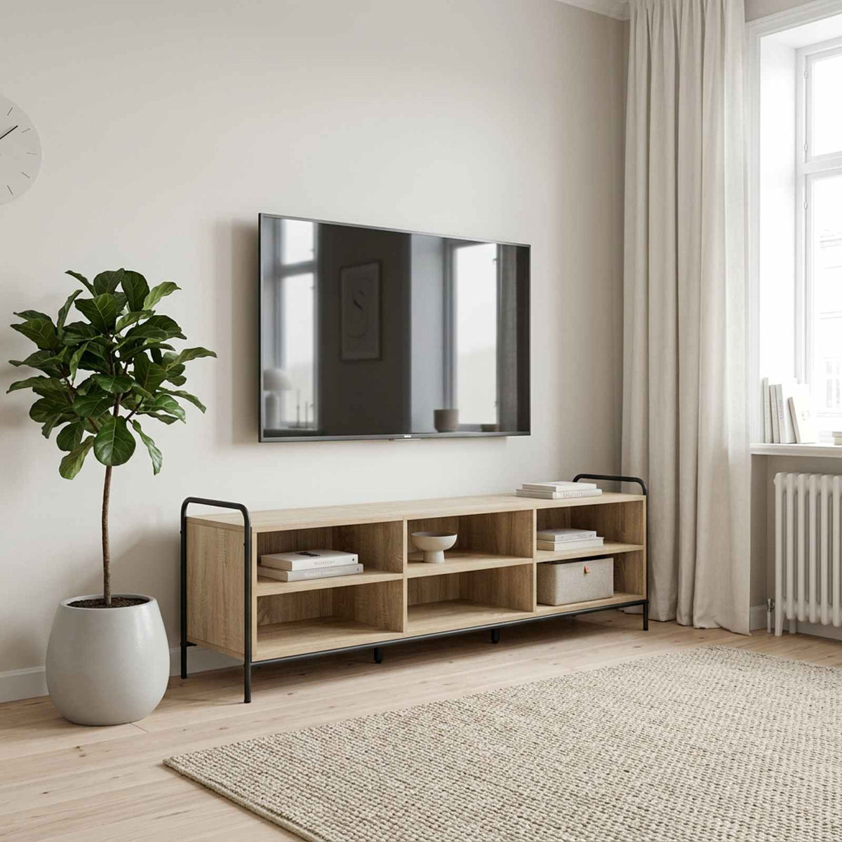 TV Cabinet 167.5 x 36.5 x 50 cm Engineered Wood Sonoma oak