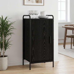 Sideboard 40 x 33 x 80.5 cm Engineered Wood with 1 Door Black oak