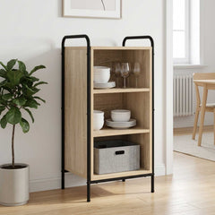 Sideboard 40 x 33 x 80.5 cm Engineered Wood with 2 Shelves Sonoma oak