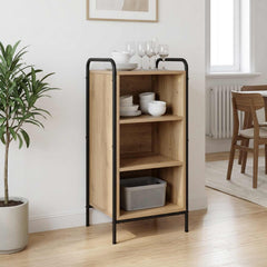 Sideboard 40 x 33 x 80.5 cm Engineered Wood with 2 Shelves Artisan oak