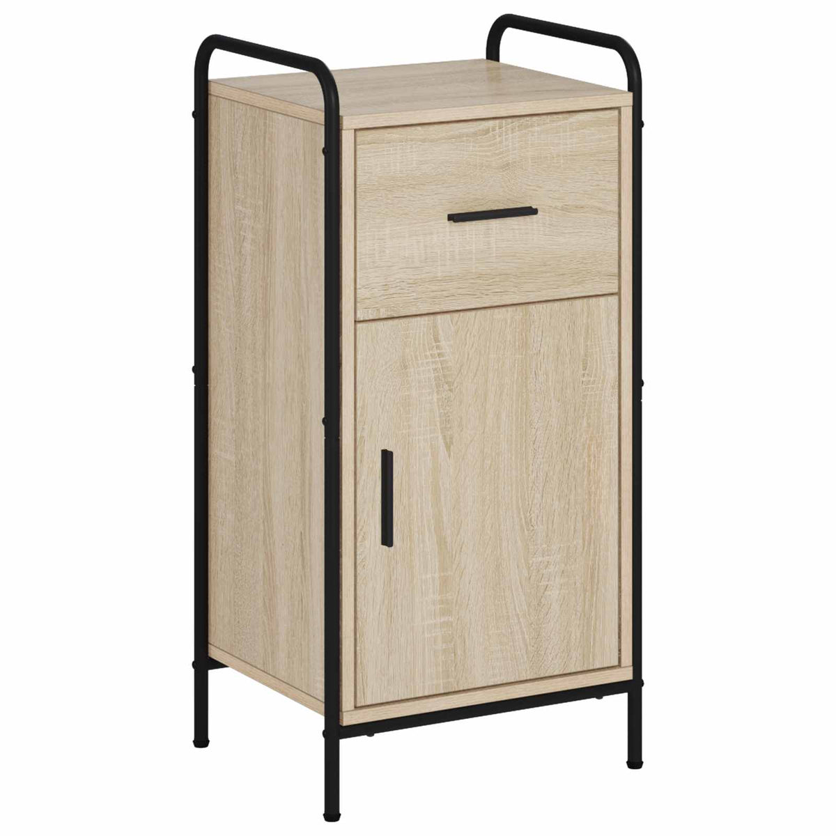 Sideboard 40 x 33 x 80.5 cm Engineered Wood with 1 Drawer & 1 Door Sonoma oak