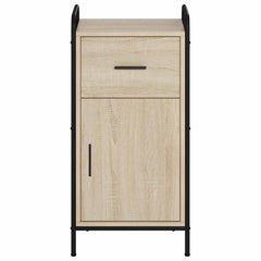 Sideboard 40 x 33 x 80.5 cm Engineered Wood with 1 Drawer & 1 Door Sonoma oak