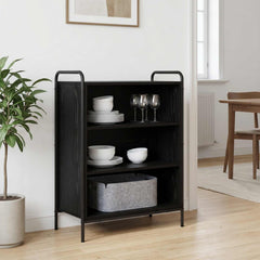 Sideboard 73 x 33 x 81 cm Engineered Wood with 2 Shelves Black oak
