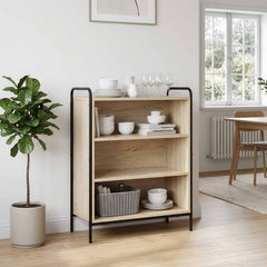 Sideboard 73 x 33 x 81 cm Engineered Wood with 2 Shelves Sonoma oak