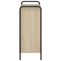Sideboard 73 x 33 x 81 cm Engineered Wood with 2 Shelves Sonoma oak
