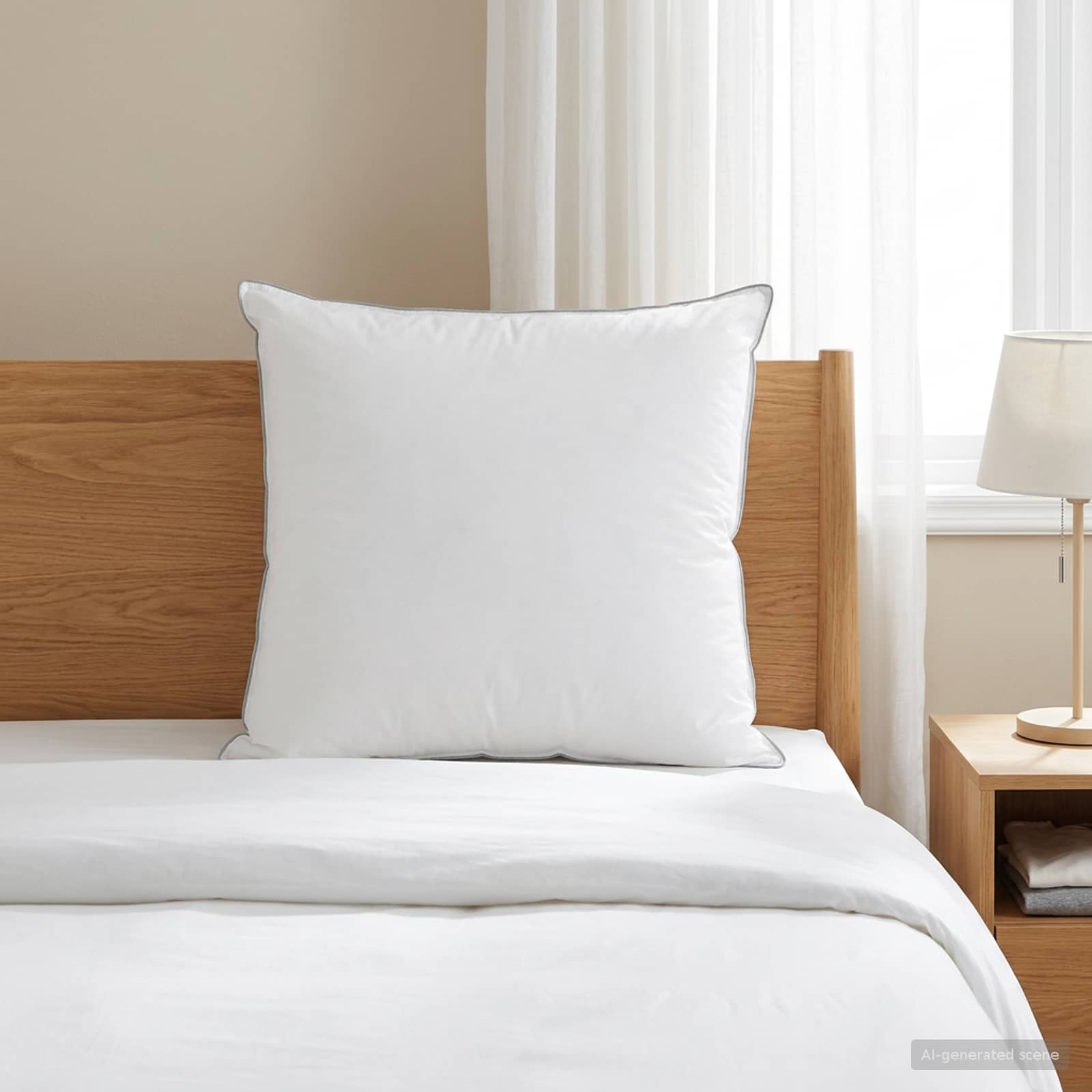 vidaXL Pillow 80 x 80 cm Australian Wool White 1