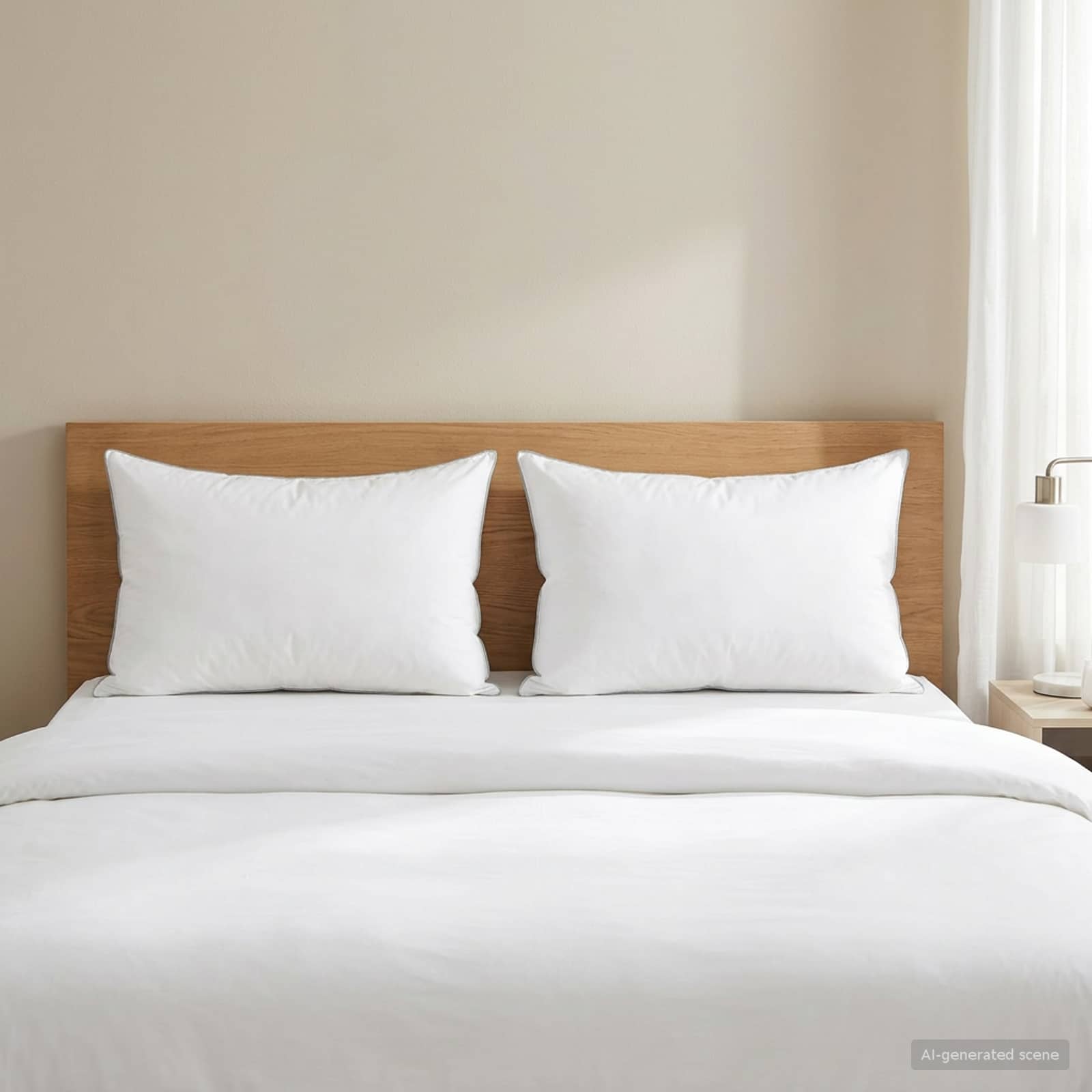 vidaXL Pillow 2 pcs 70 x 90 cm Australian Wool White 1