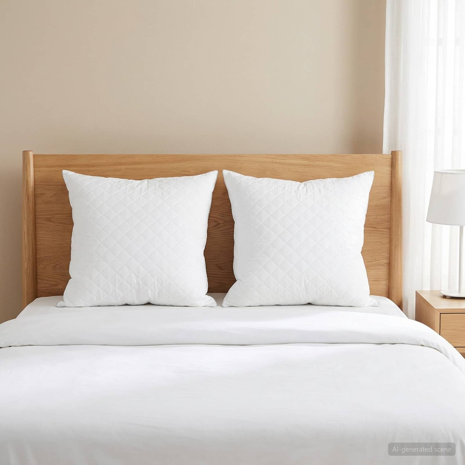 vidaXL Pillow FULDA 2 pcs 60 x 60 cm 100% Goose Down & Feather White 1
