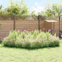 vidaXL Garden Fence Panel 12 pcs 100 x 30 cm Galvanised Steel Silver 4