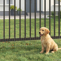 vidaXL Garden Fence with Stakes 24 pcs 35 x 30 cm Galvanised Steel 1