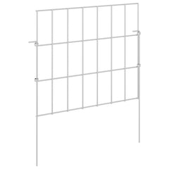vidaXL Garden Fence with Stakes 24 pcs 35 x 30 cm Galvanised Steel 2