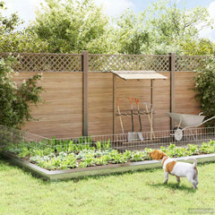 vidaXL Garden Fence with Stakes 12 pcs 55 x 50 cm Galvanised Steel 1