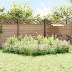 vidaXL Garden Fence with Stakes 24 pcs 55 x 50 cm Galvanised Steel 4