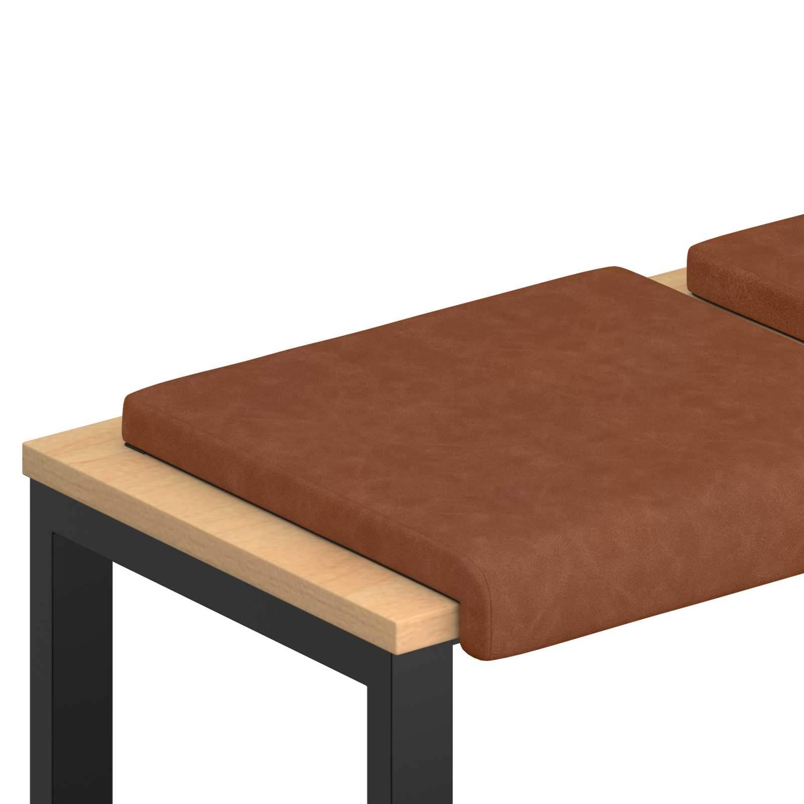 vidaXL Bench Cushion 4 pcs Faux Leather Brown Depth 35 cm 2