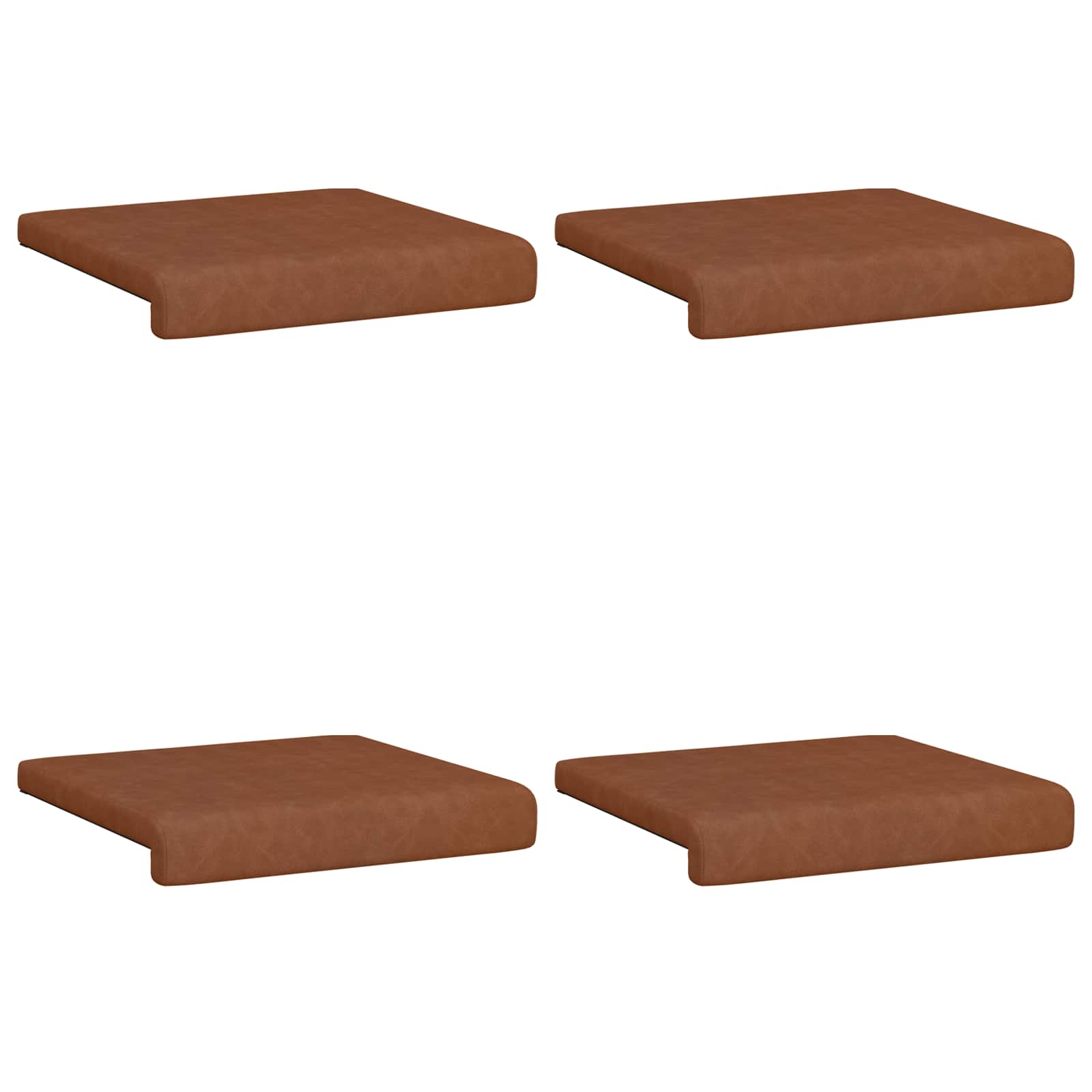 vidaXL Bench Cushion 4 pcs Faux Leather Brown Depth 35 cm 6