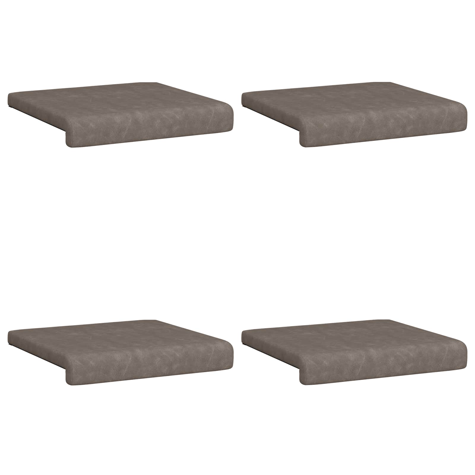 vidaXL Bench Cushion 4 pcs Faux Leather Grey Depth 35 cm 6
