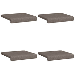 vidaXL Bench Cushion 4 pcs Faux Leather Grey Depth 35 cm 6