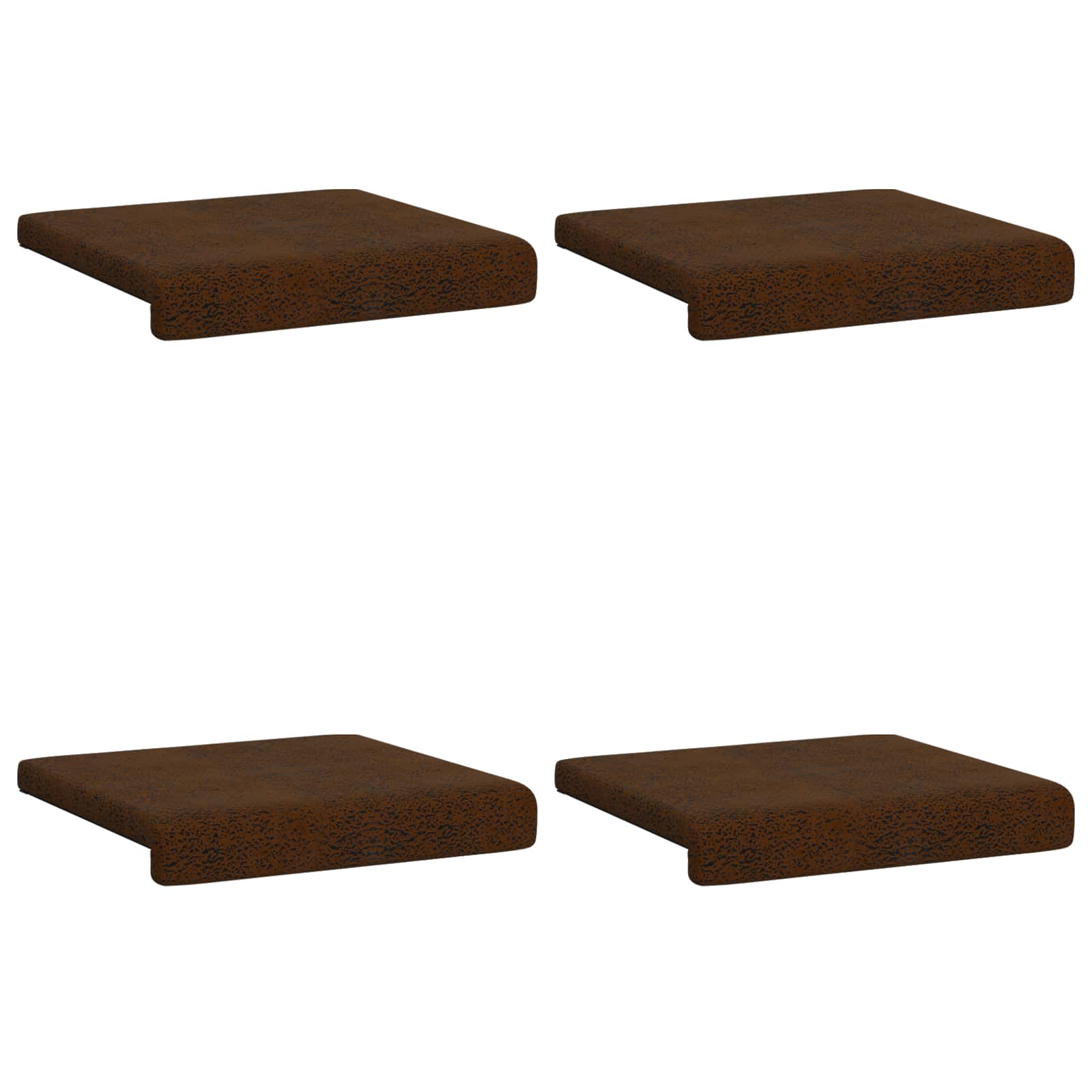 vidaXL Bench Cushion 4 pcs Faux Suede Fabric Brown Depth 35 cm 6