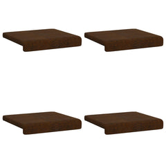 vidaXL Bench Cushion 4 pcs Faux Suede Fabric Brown Depth 35 cm 6