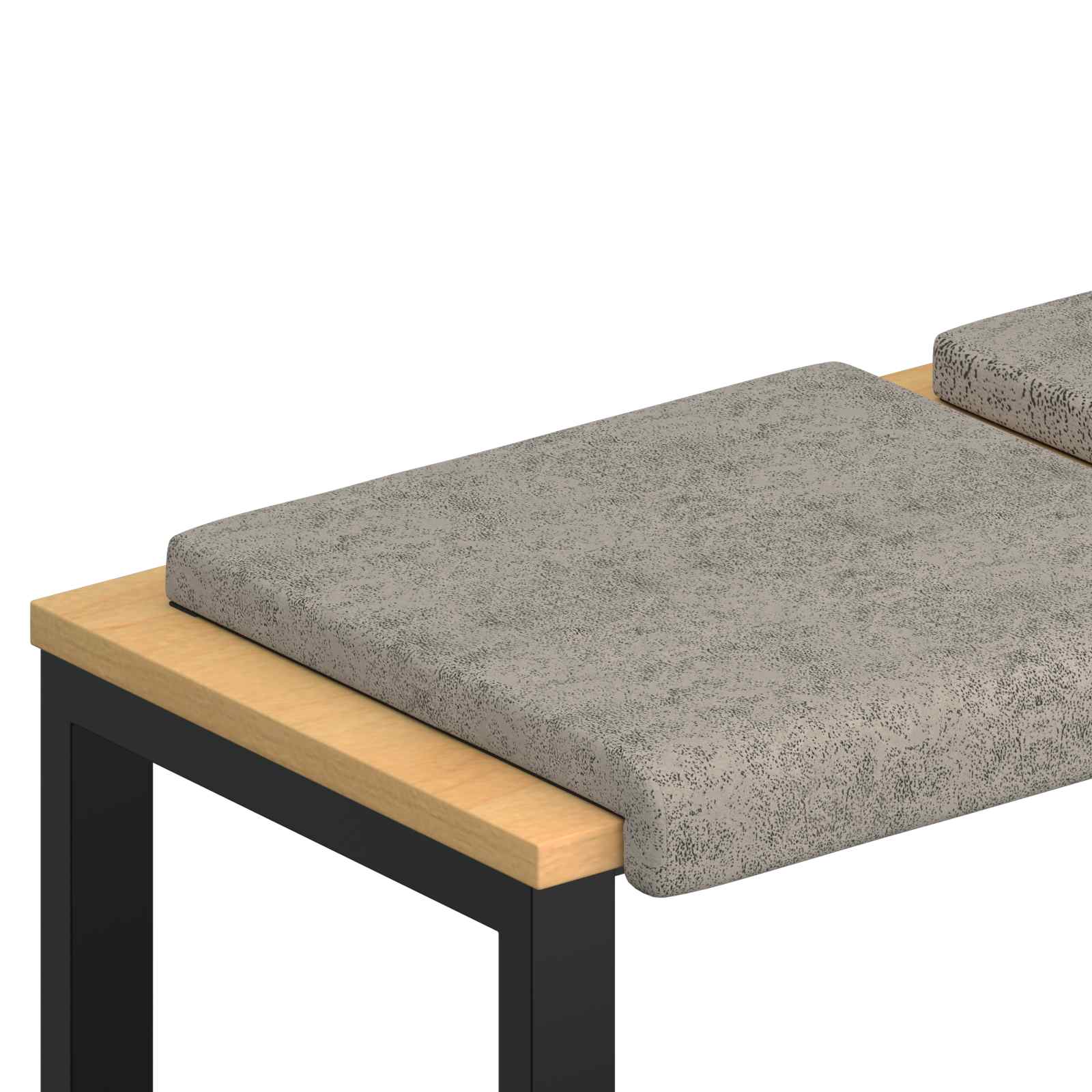 vidaXL Bench Cushion 4 pcs Faux Suede Fabric Light Grey Depth 35 cm 2