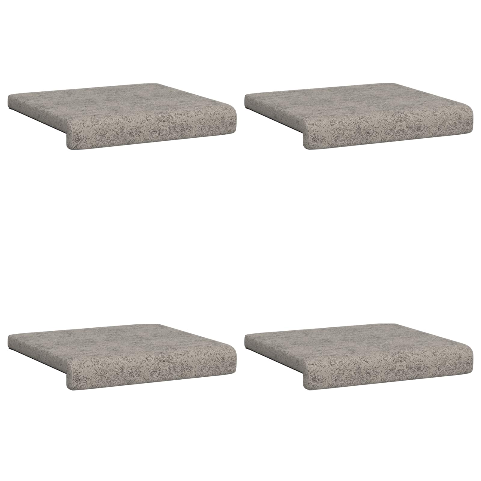 vidaXL Bench Cushion 4 pcs Faux Suede Fabric Light Grey Depth 35 cm 6