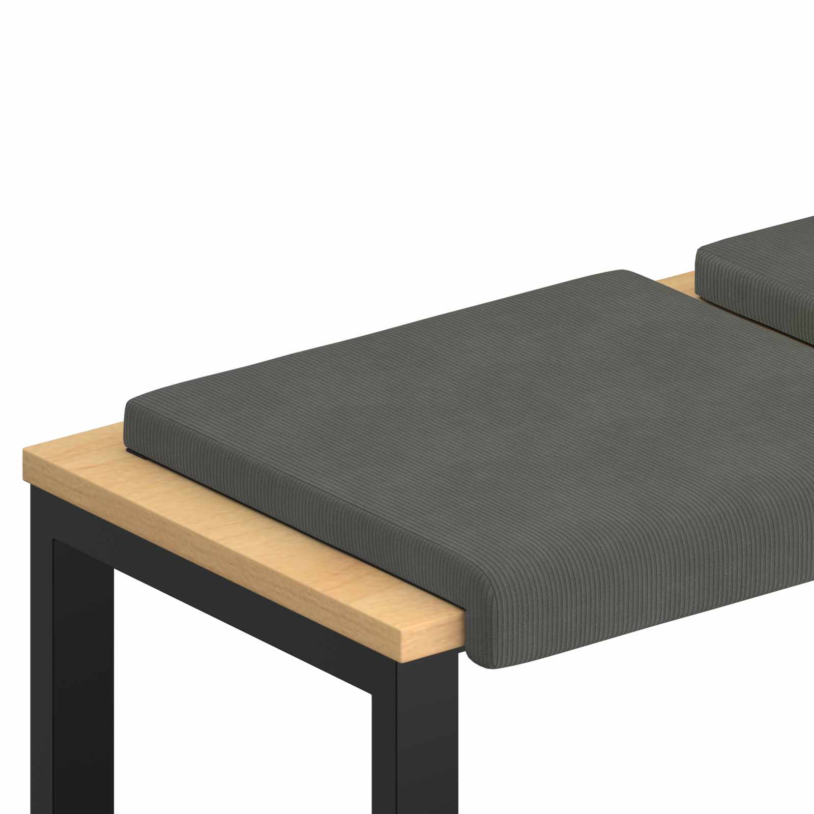 vidaXL Bench Cushion 4 pcs Corduroy Dark Grey Depth 35 cm 2