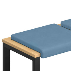 vidaXL Bench Cushion 4 pcs Corduroy Blue Depth 35 cm 2