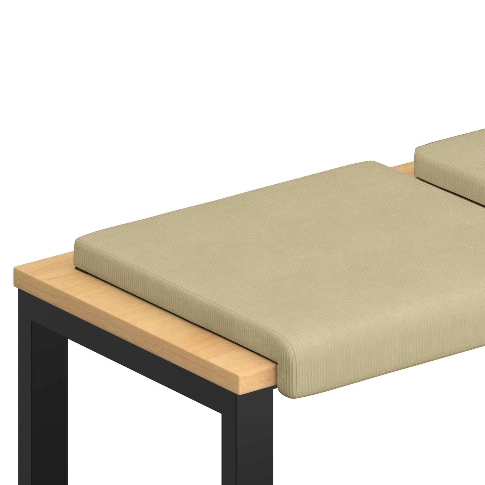 vidaXL Bench Cushion 4 pcs Corduroy Grey Green Depth 35 cm 2