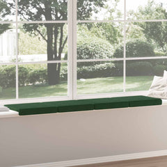 vidaXL Bench Cushion 4 pcs Corduroy Dark Green Depth 35 cm 4